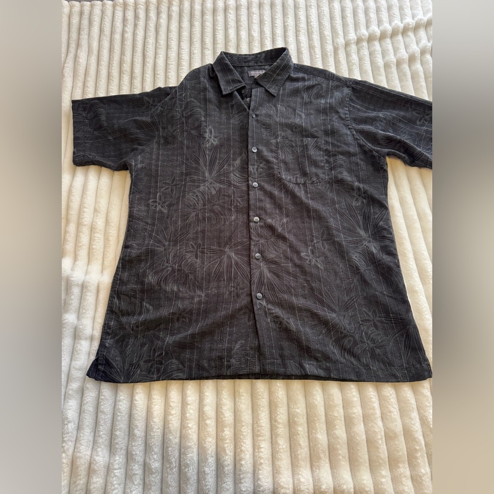 Van Heusen Charcoal Patterned Casual Shirt